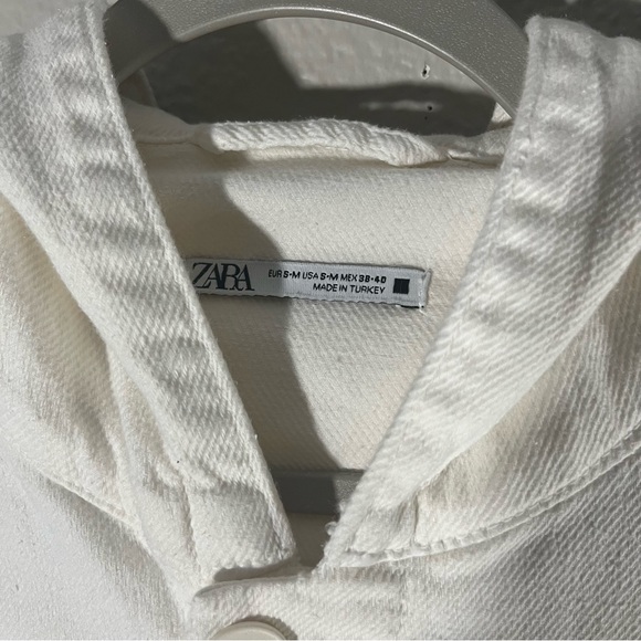 Zara Button Up Shacket with Hood - Sz S-M - Picture 4 of 4